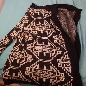 Women's patterned sweater cardigan
